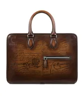 Un Jour Mini Scritto Leather Briefcase