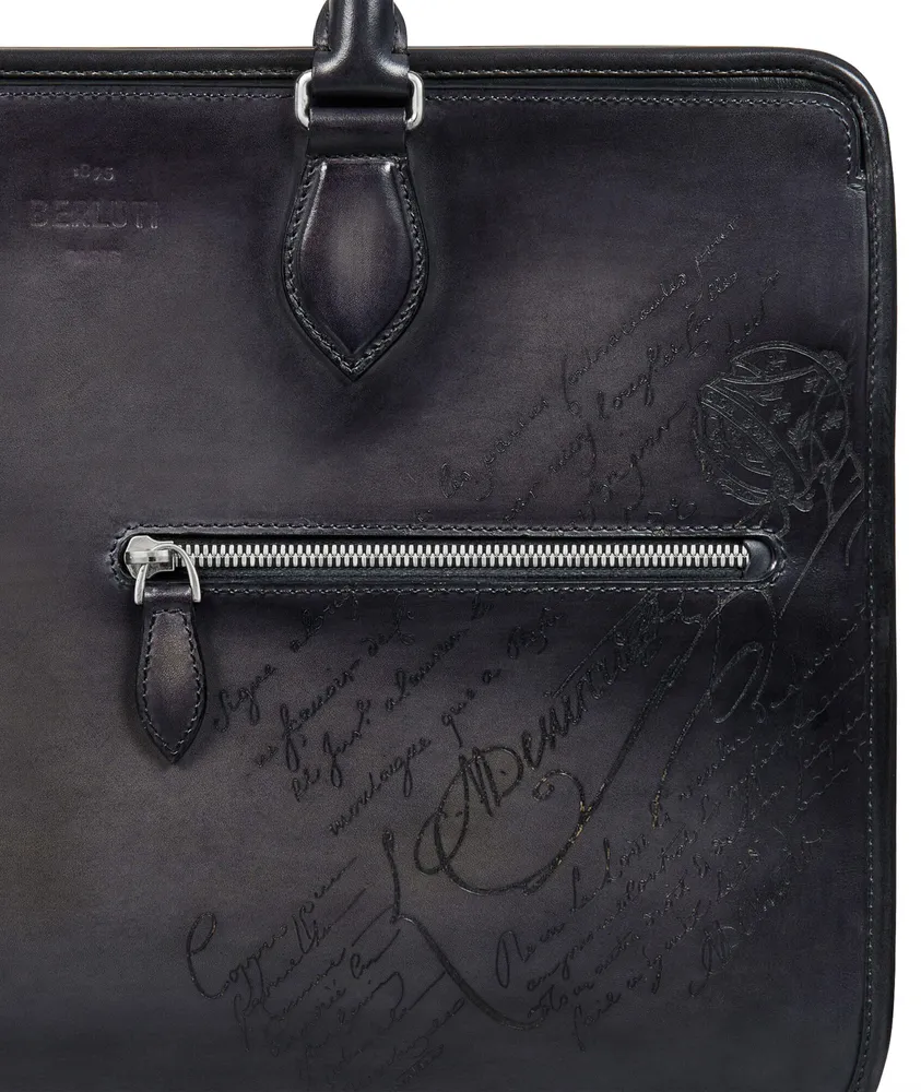 Un Jour Leather Scritto Briefcase