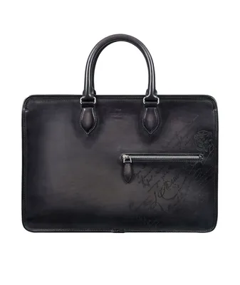 Un Jour Leather Scritto Briefcase