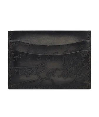 Bambou Scritto Leather Card Holder