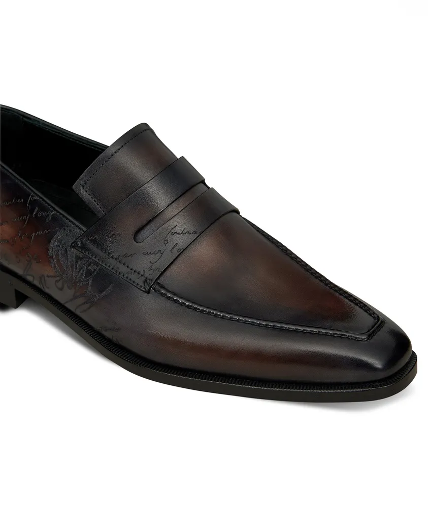 BERLUTI Art Andy Demesure Black-Gray Venezia Calf Custom Loafer Shoes –  SARTORIALE