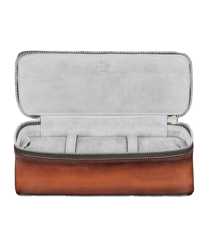 Scritto Leather 3 Watch Case