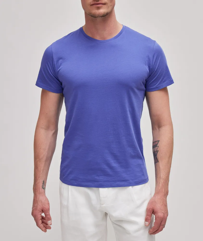 Garment Dyed Pima Cotton Crewneck T-Shirt