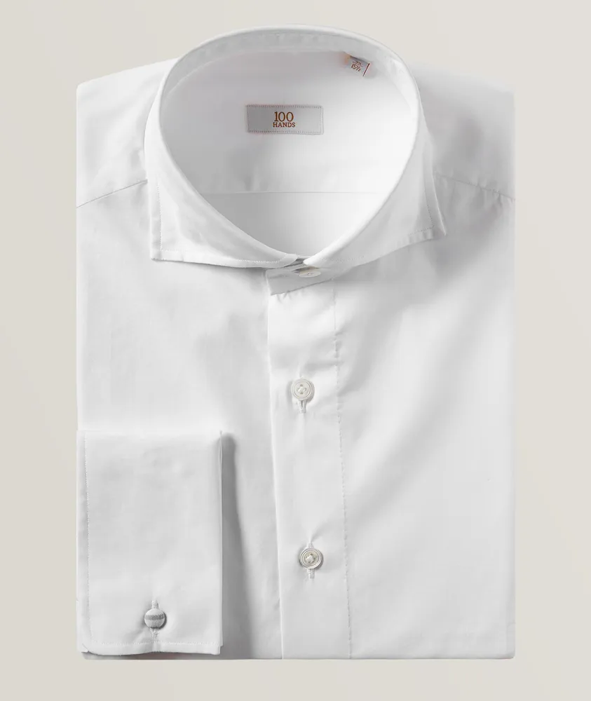 100 Hands Gold Line Solid Poplin Dress Shirt