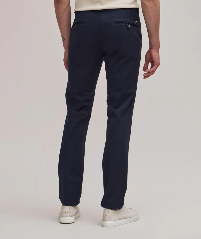 Mason's Slim-Fit Torino Pleated Jersey Stretch-Cotton Pants
