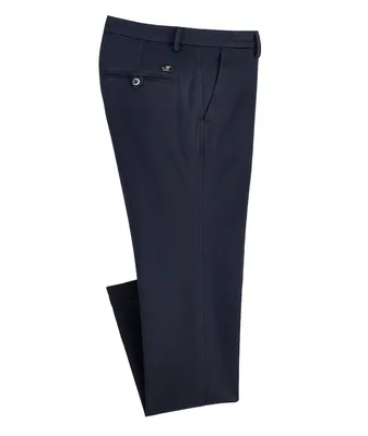 Slim-Fit Torino Pleated Jersey Stretch-Cotton Pants