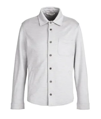 Patch Pocket Jersey Silk-Cotton Overshirt