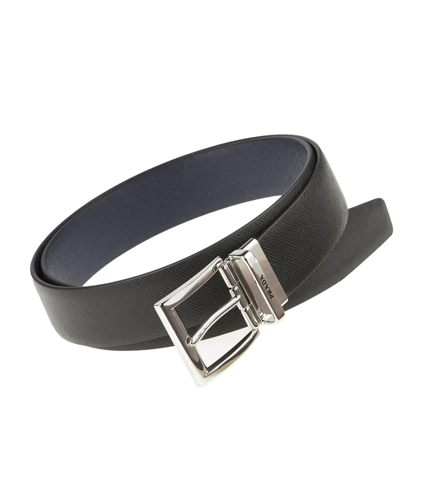 Reversible Saffiano Leather Dress Belt