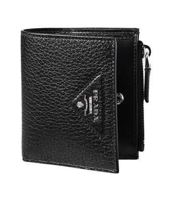 Triangolo Daino Leather Zip Wallet