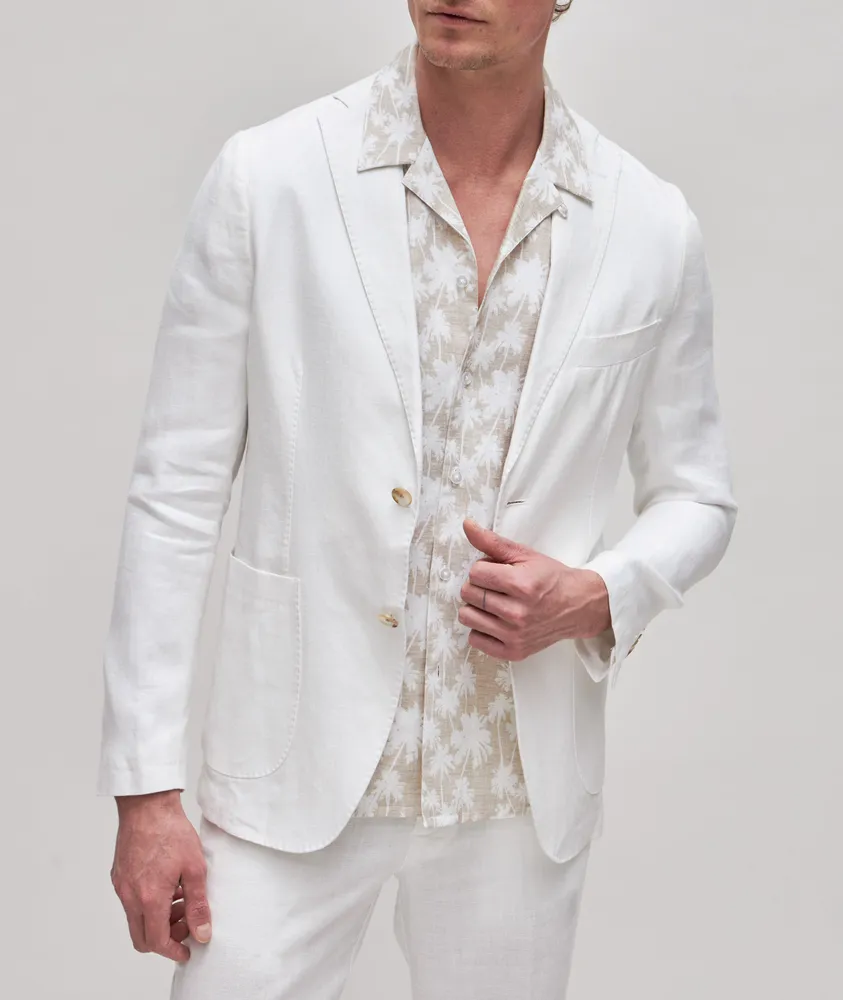 Two-Button Linen Sports Jacket