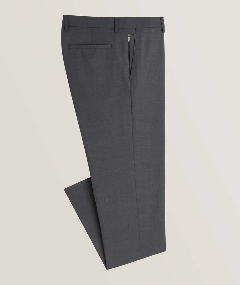 Dox Textured 120s Virgin Wool Pleated Pants