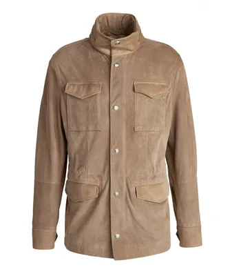 Perforated Suede Field Jacket