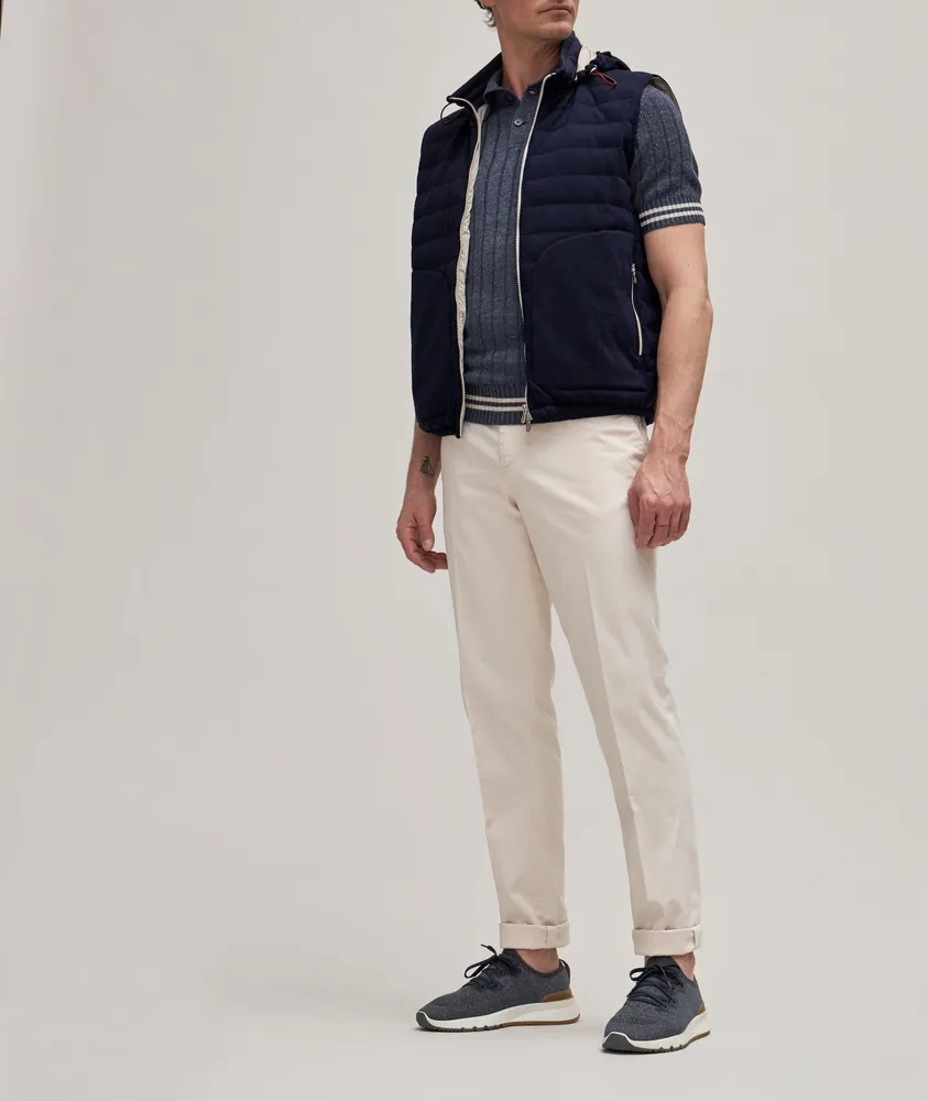 Wool-Cashmere Knit Down Vest