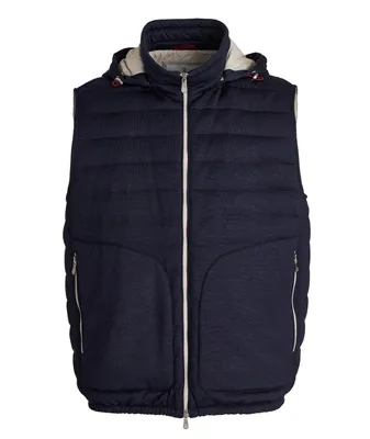 Wool-Cashmere Knit Down Vest