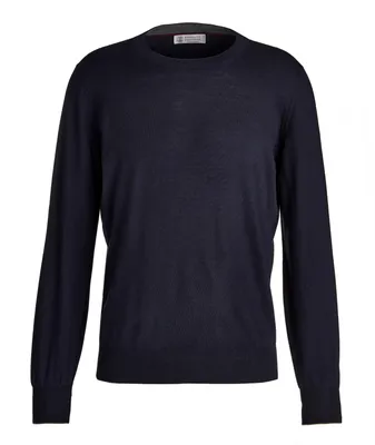 Wool-Cashmere Knit Crewneck Sweater