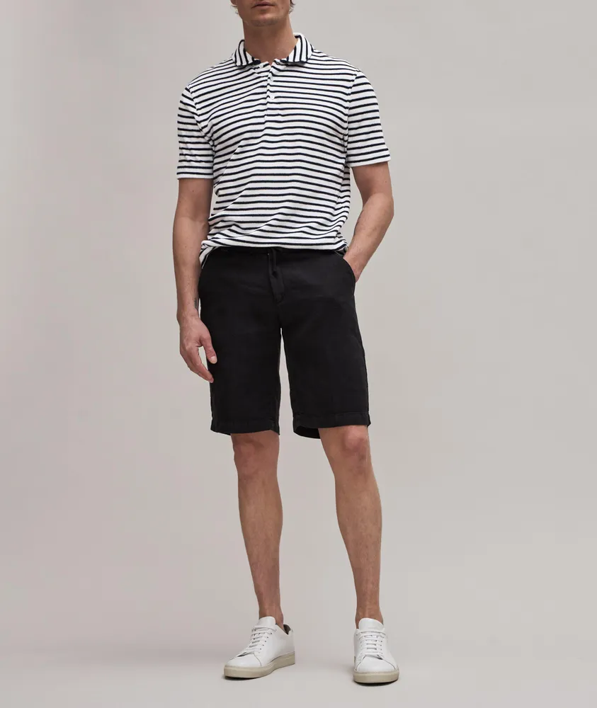 Stripe Terry Cotton Polo