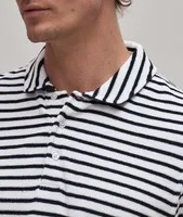 Stripe Terry Cotton Polo