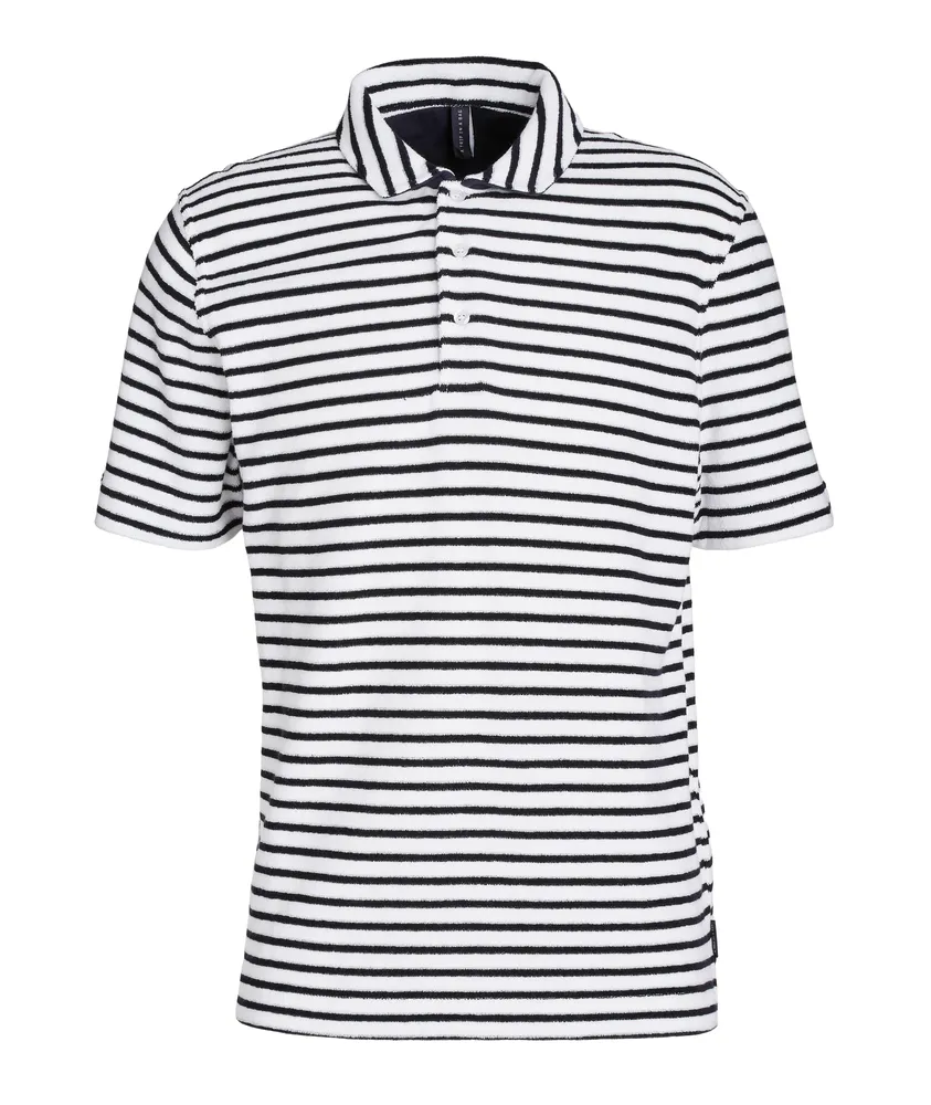 Stripe Terry Cotton Polo