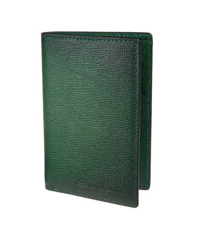 Santoni Saffiano Leather Credit Card Holder