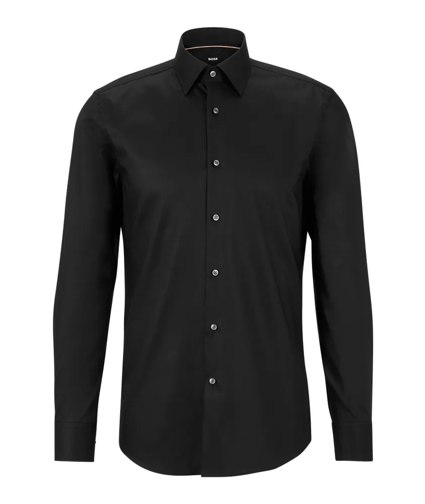 Slim-Fit Solid Dress Shirt