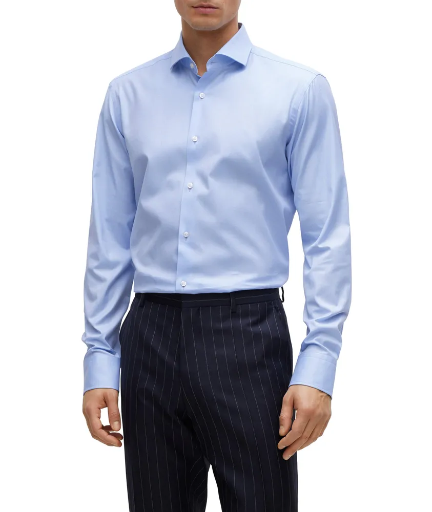 Regular-Fit Stretch-Twill Dress Shirt