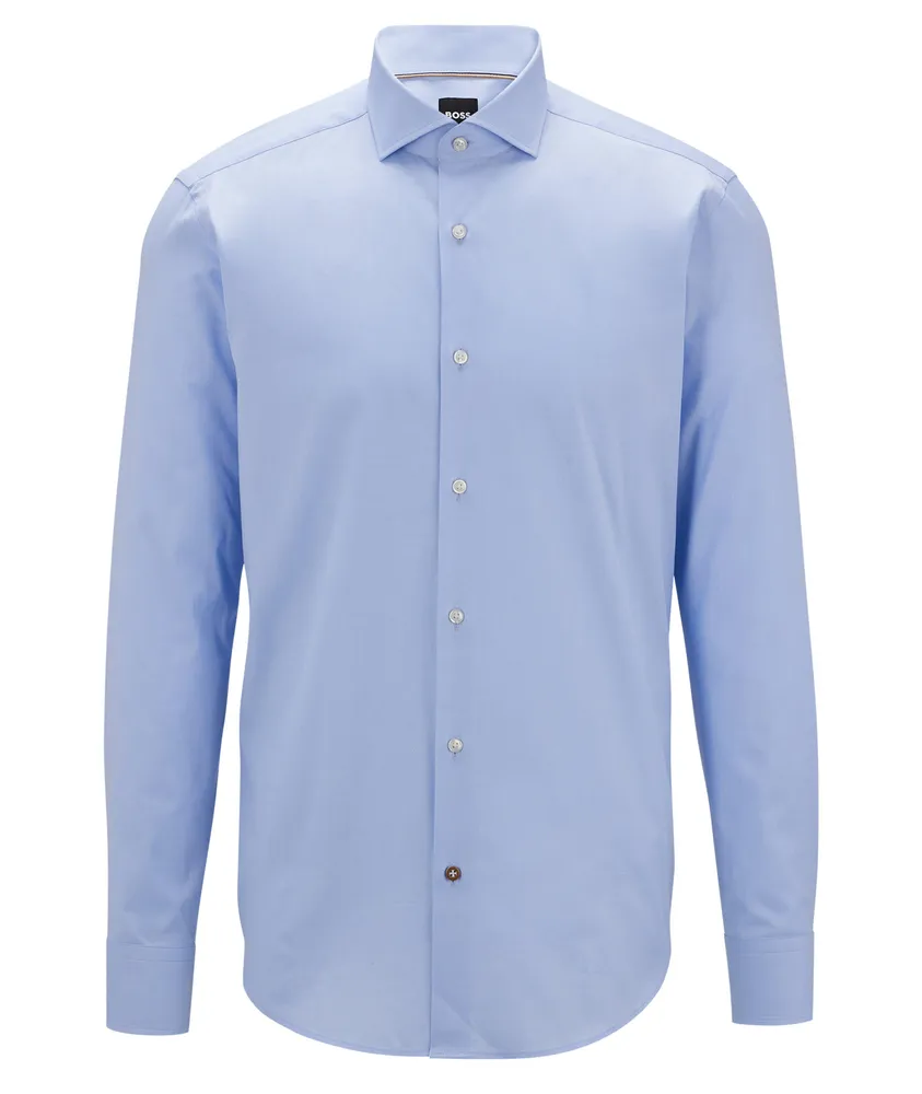 Regular-Fit Stretch-Twill Dress Shirt