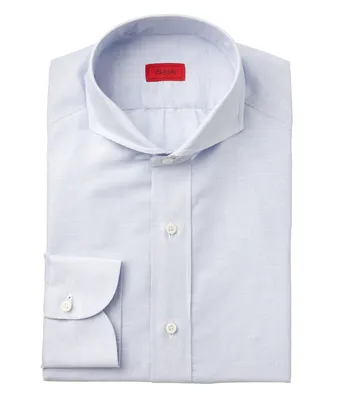 Textured Cotton-Linen Dress Shirt