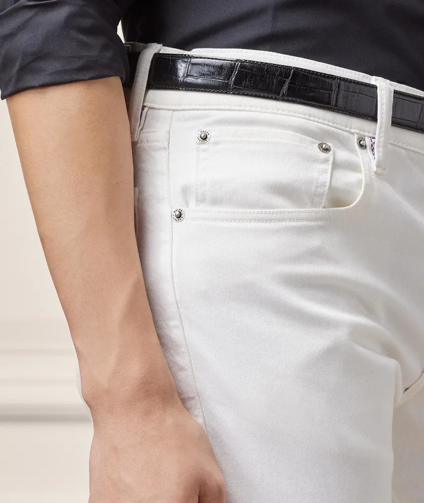 Slim Fit Stretch-Cotton Twill Five-Pocket Pants