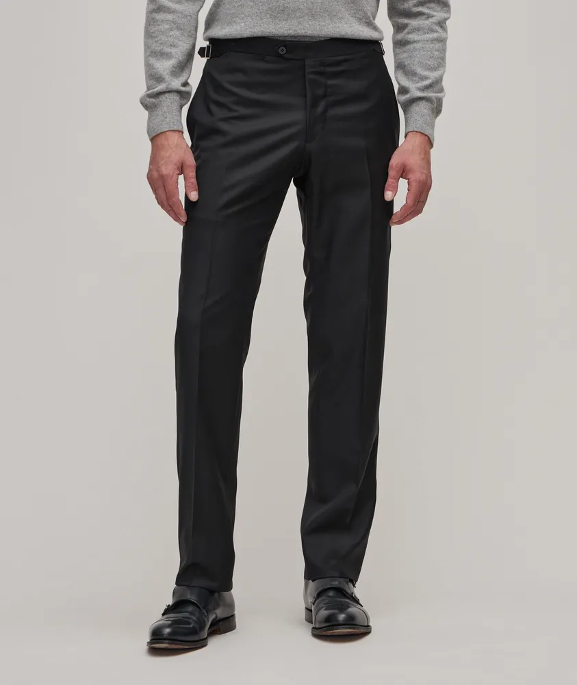 Solid Wool Tuxedo Pants