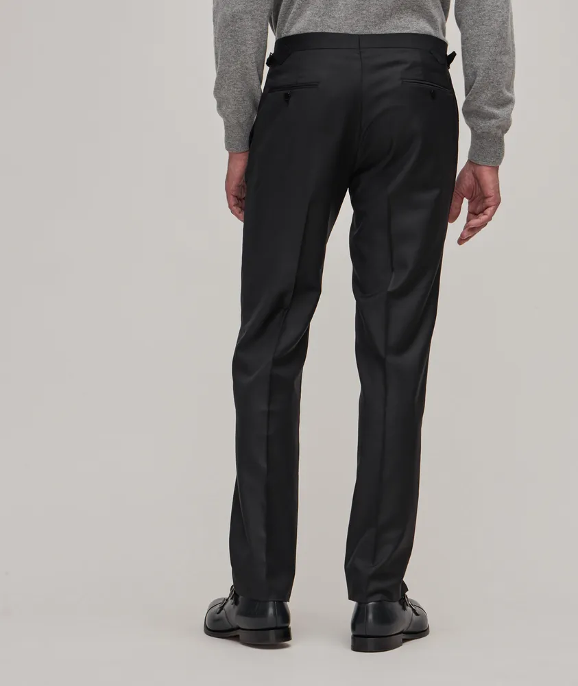 Solid Wool Tuxedo Pants