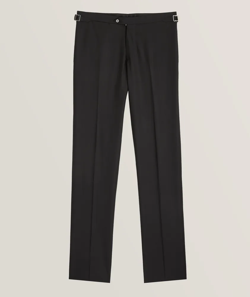 Solid Wool Tuxedo Pants