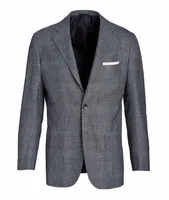 Glen Plaid Cashmere-Linen-Silk Suit