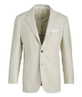 Basketweave Wool-Cashmere-Silk-Linen Sport Jacket