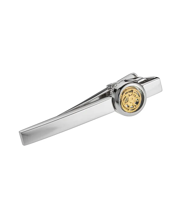 Monogram Motif Palladium-plated Tie Bar - Men