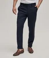 Italian Fit Wool Crosshatch Dress Pants