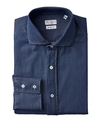 Contemporary-Fit Cotton Overshirt