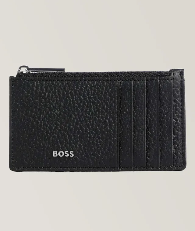 BOSS - Monogram-print wallet in Italian coated fabric