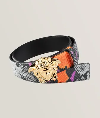 monogram print belt