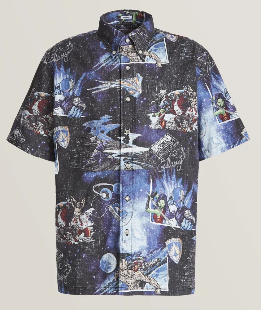 Harry rosen reyn spooner short sleeve tropical printed shirt