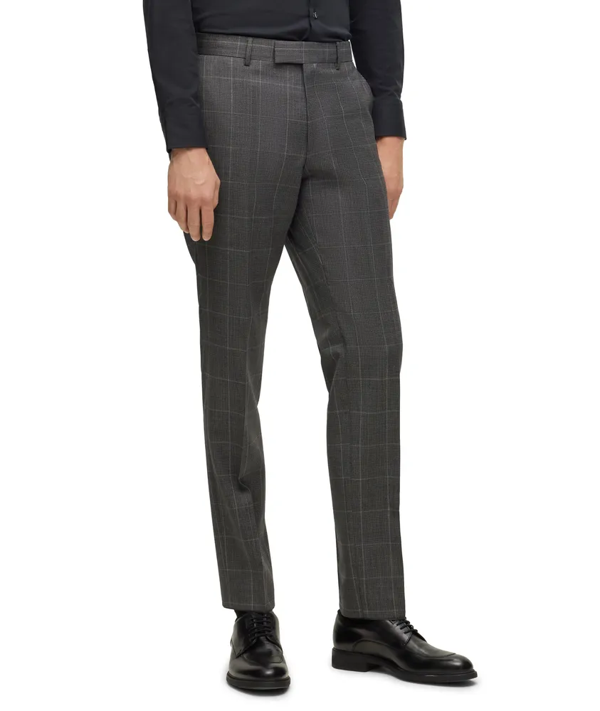 Checked Virgin Wool Three-Piece Suit