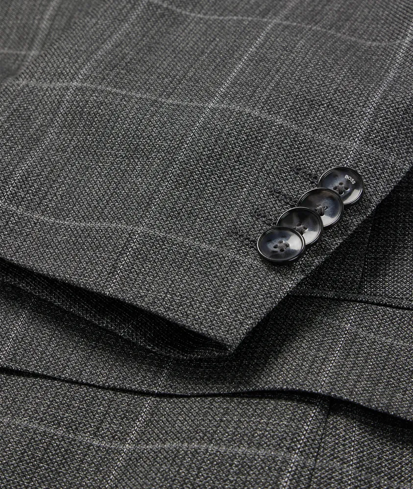 Checked Virgin Wool Three-Piece Suit