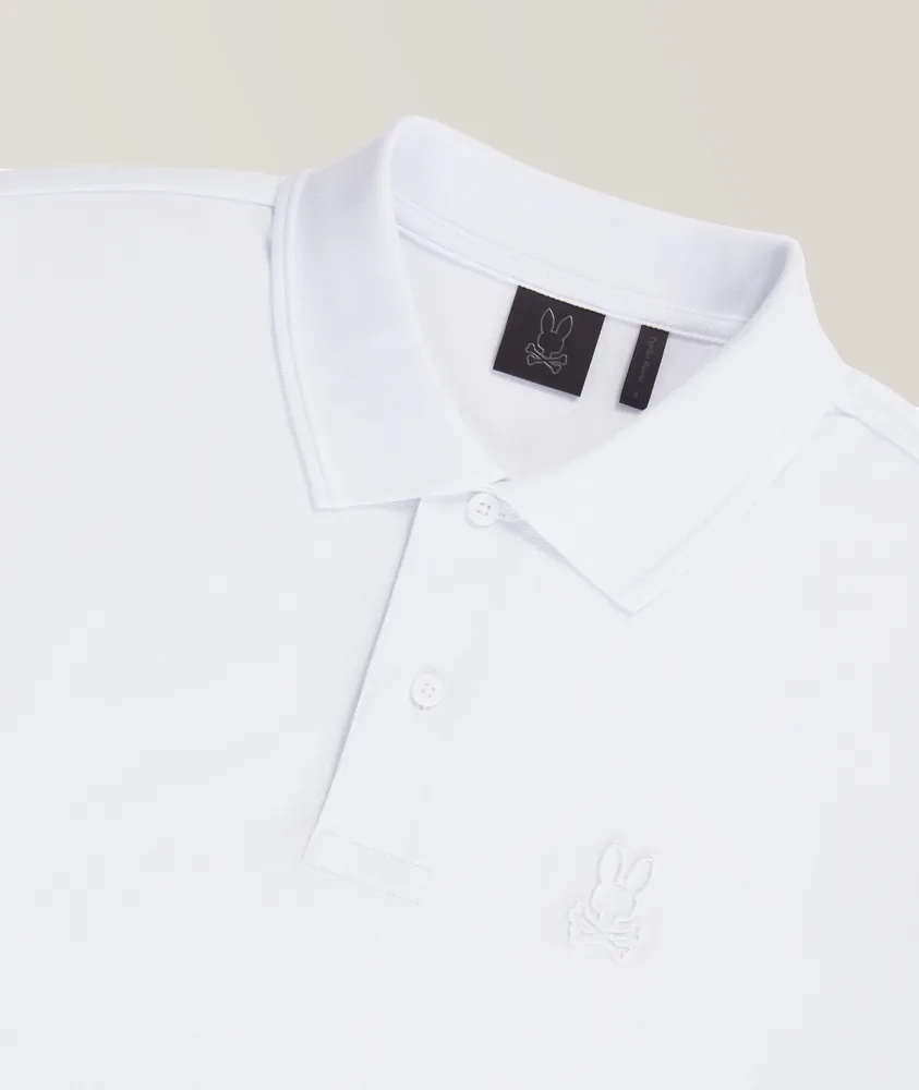 OUTLINE Embroidered Logo Cotton Piqué Polo