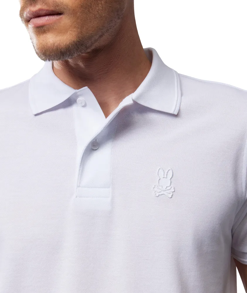 OUTLINE Embroidered Logo Cotton Piqué Polo