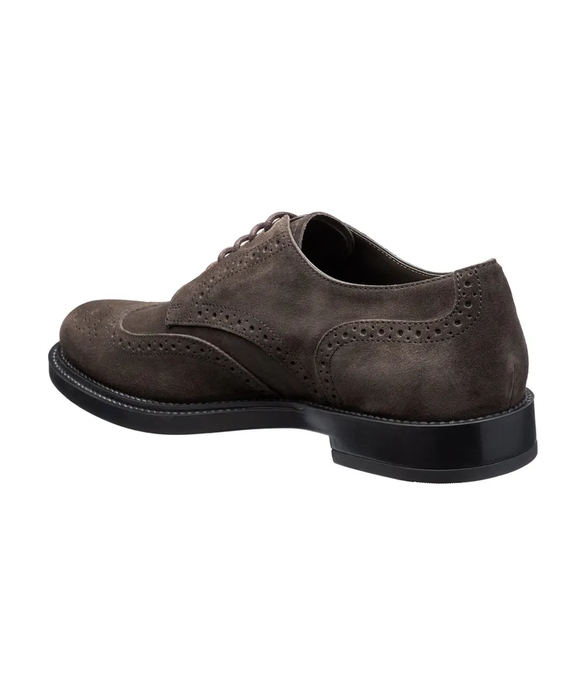 Suede Wingtip Laceup Derbies