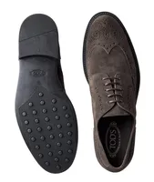 Suede Wingtip Laceup Derbies