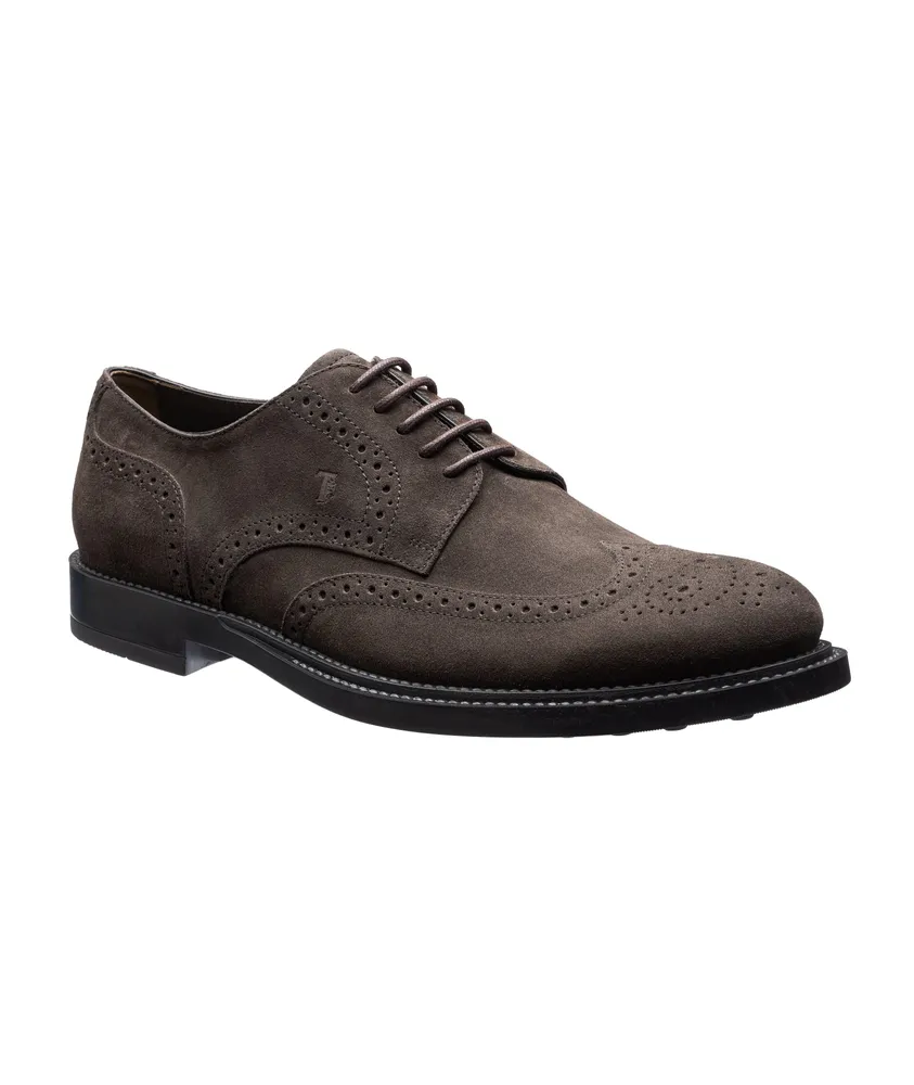 Suede Wingtip Laceup Derbies