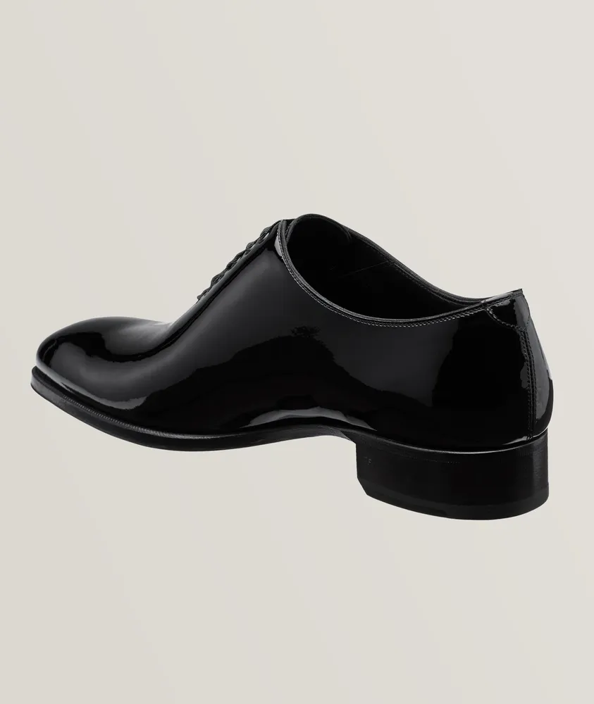 Elkan Patent Leather Whole-Cut Oxfords