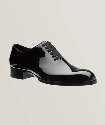 Elkan Patent Leather Whole-Cut Oxfords