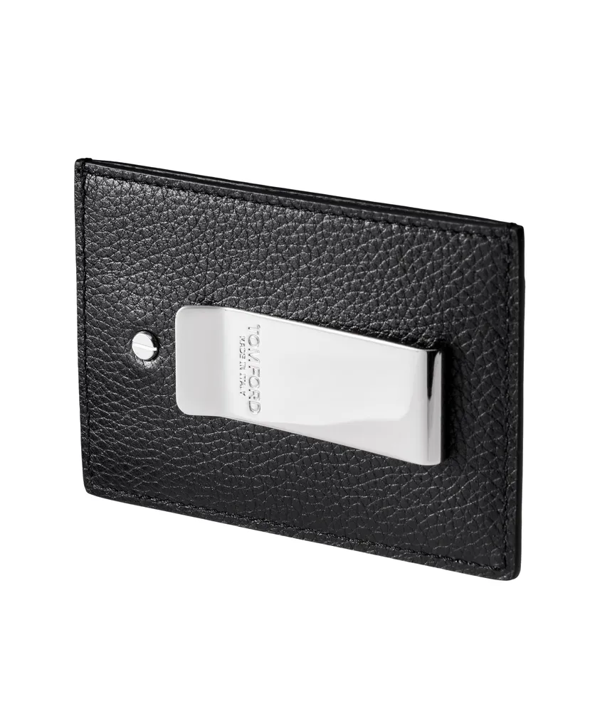 HUGO - Leather card holder and metal money clip gift set