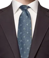 Geometric Silk-Linen Tie